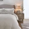 Next Brushed Textured Stripe Duvet Cover And Pillowcase Set -Furn Online U19619s