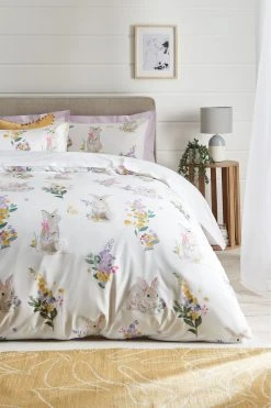 Next Pom Floral Easter Bunny Duvet Cover And Pillowcase Set