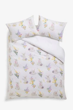 Next Pom Floral Easter Bunny Duvet Cover And Pillowcase Set -Furn Online U55 368s3