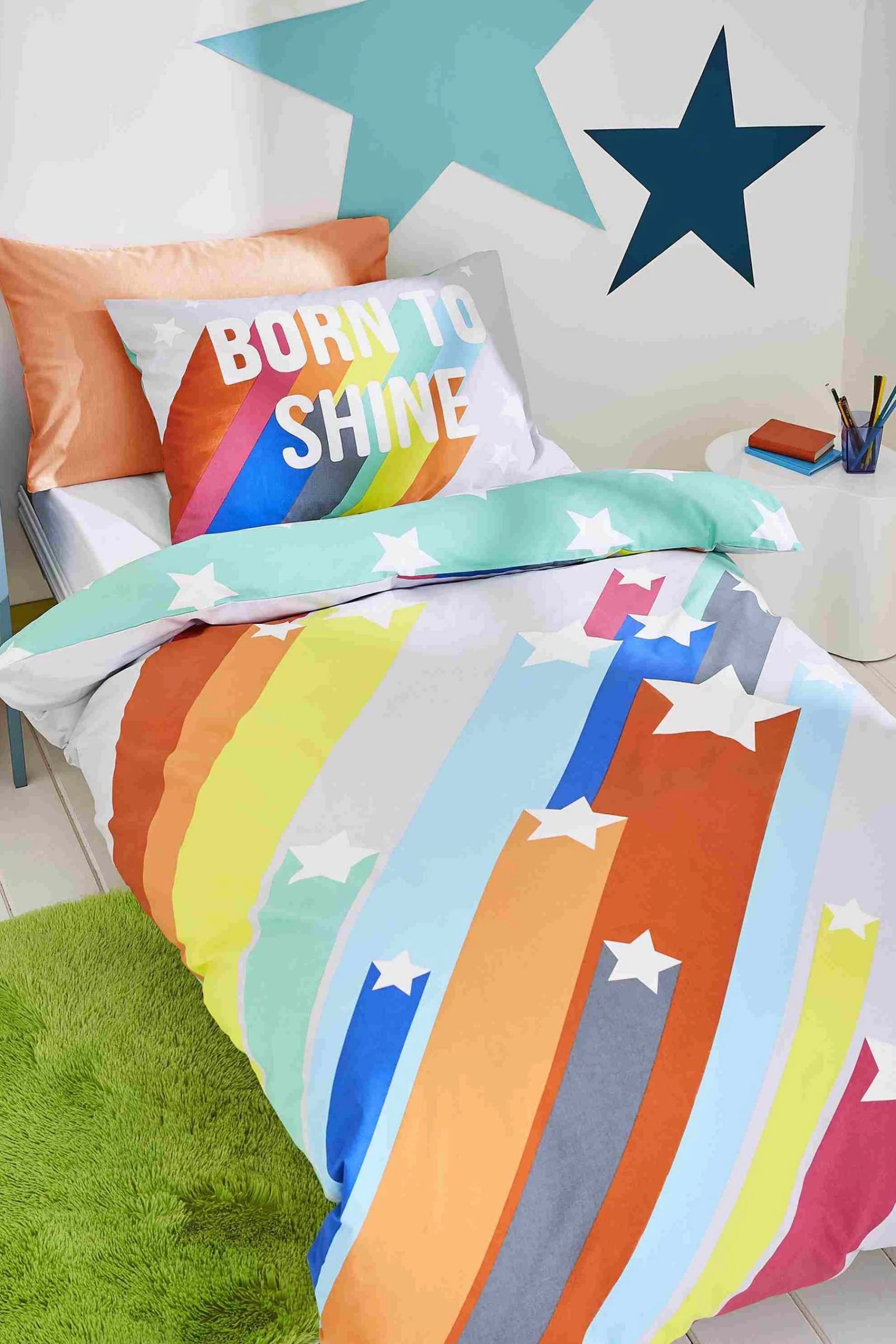 Born To Kids Shine Organic Cotton Duvet Cover And Pillowcase Set 3 Born To Kids Shine Organic Cotton Duvet Cover And Pillowcase Set