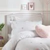 Next White With Pastel Embroidered Hearts Duvet Cover And Pillowcase 2 Next White With Pastel Embroidered Hearts Duvet Cover And Pillowcase -Furn Online U87 816s
